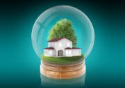 glass ball with house inside, housing market prediction